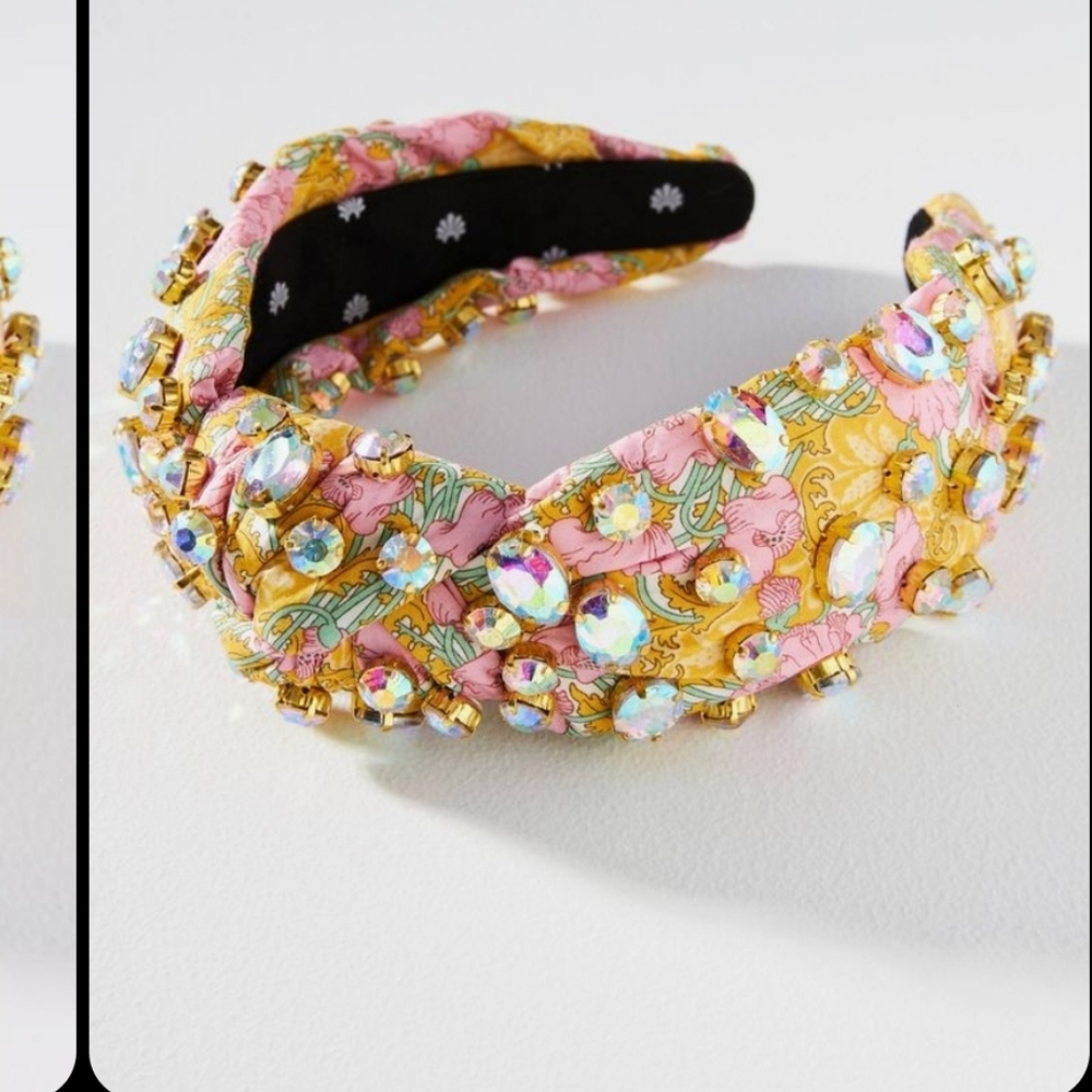 LELE SADOUGHI X LIBERTY  OF LONDON CLEMENTINA EMBELISHED COTTON HEADBAND - Picture 8 of 15